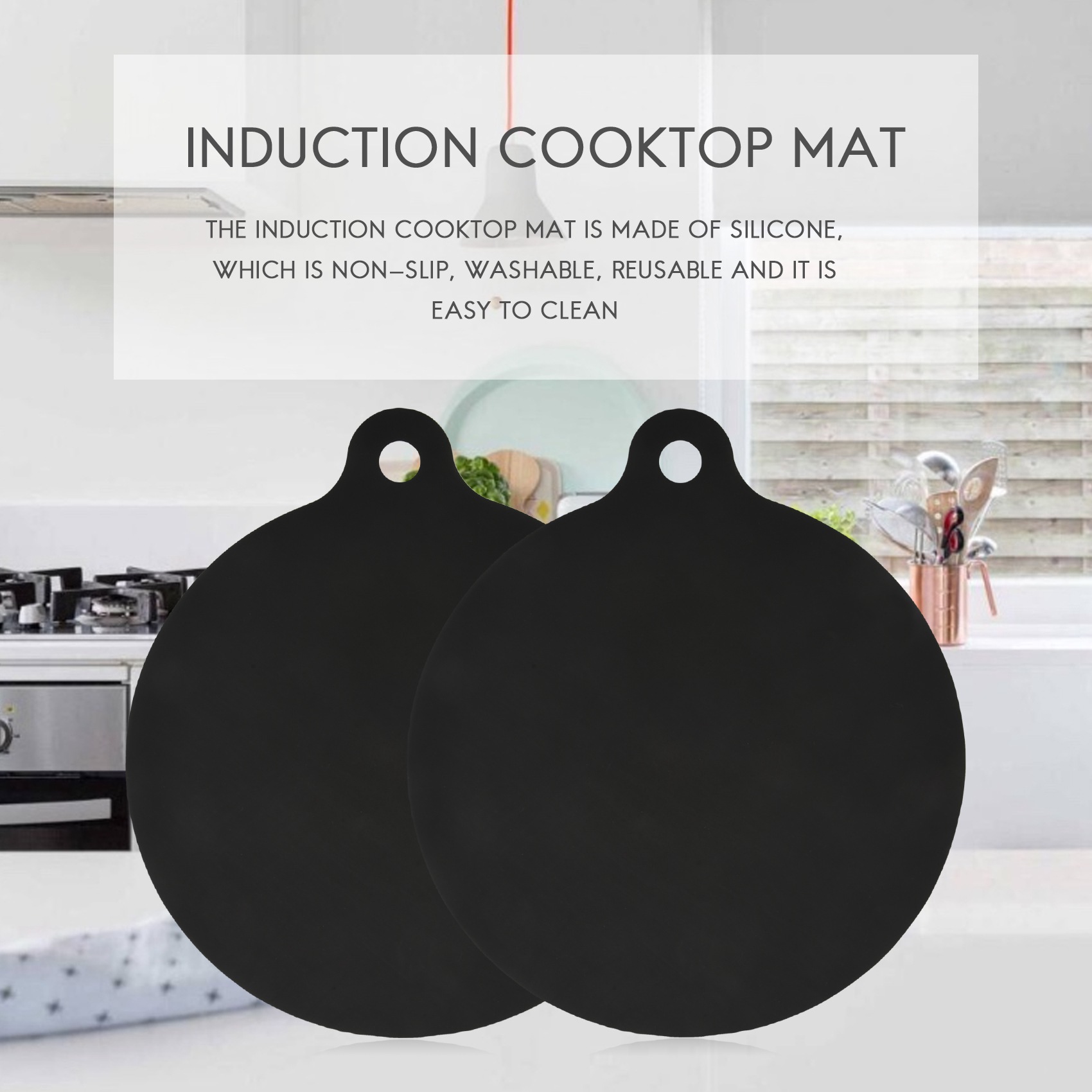 6 Pcs Induction Cooktop Mat Protector Nonslip Silicone Heat Insulation Pad  To 